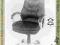 Krzesło biurowe fotel szefa skóra czarny BS010