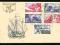 FDC Fi 815 - 819 Statki polskie 1956 rok