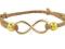 BRANSOLETKA J BEŻOWA SKÓRA INFINITY NIESKOŃCZONOŚĆ