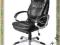 Krzesło biurowe fotel szefa skóra czarny BS012