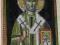 Ikona: św. Marcin (zielona, gruba deska)