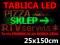 Reklama tablica LED 150x25 cm kolor CZERWONY