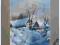 Pastel pt. Zimowy pejzaż wiejski 2