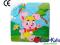Puzzle eko, drewniane 16 el. Królik,duża tarcza CE