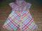 Sukienka letnia r. 86, biała w kratkę, używana