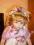 lalka porcelanowa sygnowana Alberon wys 37 cm