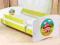 Łóżko dla dziecka, plus materac 140/70 zielone
