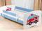 Łóżko dzieciece z materacem 160/80 niebieskie