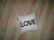 *** POSZEWKA LOVE BIAŁA *** 40x40 cm***