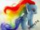 My Little Pony RAINBOW DASH - brokatowy znaczek