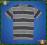 3143-10 ...TU... T-SHIRT GREY STRIPED 128 CM