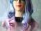 Niebiesko różowa peruka cosplay vkei gothic lolita
