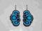 Kolczyki sutasz, srebro!!, niebieskie, na prezent!