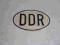 DDR - blaszana tabliczka, plakietka - oryginał