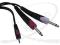 Kabel mini JACK3,5st/2xwt.duży Jack mono 1,5m gold