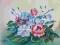 Akwarela 17 x 23 cm kwiaty bukiet  S.Salamon