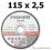 TARCZA FISHER CIĘCIE METAL STAL 115x2,5 TWARDOŚĆ-T