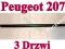 listwa listwy drzwi Peugeot 207 3 drzwi 3d czarna