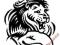 Lew monochromatyczny- schemat  lub haft krzyżykowy