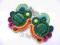 Kolorowe Kolczyki Sutasz malachit