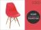 Krzesło insp. DSW czerwony POLIPROPYLEN 24h