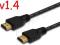 Kabel 1,5m HDMI -HDMI Gold AWG30 FullHD 3D v1.4 fv