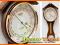x STACJA POGODY BAROMETR ZEGAR TERMOMETR 3x DREWNO