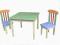STOLIK+KRZESEŁKA, EKOLOGICZNE, DUŻY BLAT, KOLORY