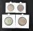 ZESTAW 4 MONET 1818,1910, 1930, 1949, ROK SZTANDAR