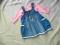 NEXT Jeansowa Ogrodniczka + Body 3-6m 68 Cudo