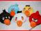 ANGRY BIRDS maskotka CZARNY czerwony PTAK 20 cm