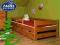 Łóżko sosnowe F dziecięce 90x200 Szuflada Materac