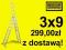 Drabiny drabina aluminiowa 3x9 stopni stopniowa