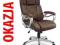 FOTEL BIUROWY SKÓRZANY 10901 CIEMNY BRĄZ / 796