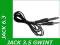 Kabel Jack 3.5 Gwint - Jack 6.3 Wtyk mono 2m