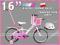 POLSKI ROWEREK 16 DLA DZIEWCZYNKI ROWER + GRATISY