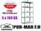 REGAŁ MAGAZYNOWY METALOWY 5x160 KG 180x80x40 OCYNK