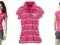 2EW1499 Koszulka polo 38/40 paski róż T-shirt AJC