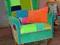 FOTEL USZAK STYLOWY  KOLOROWY WYGODNY ANTYK LUDWIK