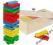 Jenga kolorowa w drewnianym pudelku 54 el. Piotruś