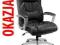 FOTEL BIUROWY SKÓRZANY 132H CZARNY / 750