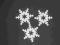 scrapki: gwiazdy-śnieżynki 25 sztuk, wielkość 5 cm