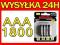 4 AKUMULATORKI AAA R3 1800 mAh UNICELL BATERIE