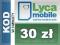 Kod doładowujący LYCAMOBILE Polska 30 w 3 minuty