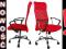 Ergonomiczny CZERWONY fotel biurowy z siatką BSX !