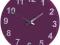 ZEGAR ŚCIENNY SZKLANY FIOLET COLOUR MATCH