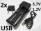 Ładowarka UNIWER. X2- 4,2V Li-ion 18650+ 1,2V+ USB