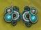 Kolczyki SUTASZ soutache HAND MADE turkus