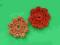kwiatki szydełkowe 2 szt ok 4-5 cm kolory