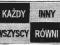 Naszywka KAŻDY INNY WSZYSCY RÓWNI